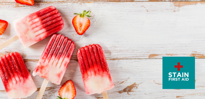 popsicles on wood floor