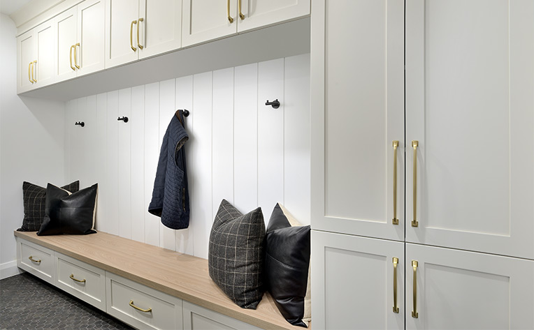 Mudroom Design by Michelle Berwick Photography by Larry Arnal